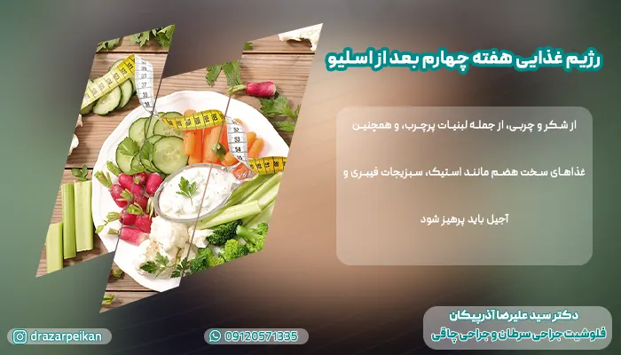 رژیم غذایی هفته چهارم بعد از عمل اسلیو معده رژیم غذایی هفته چهارم بعد از اسلیو معده
