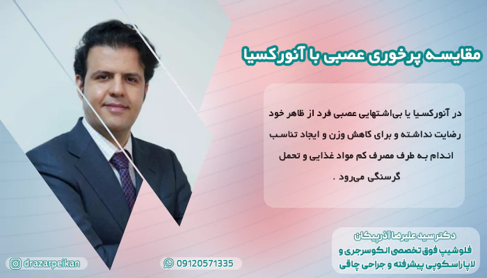 پرخوری عصبی مقایسه پرخوری عصبی با آنورکسیا