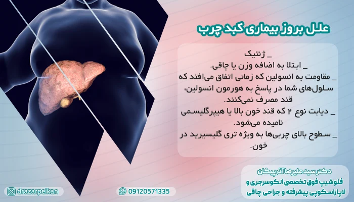 علت بروز بیماری کبد چرب