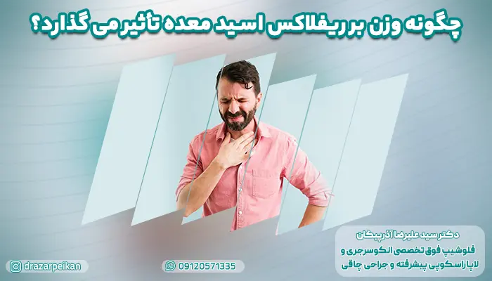 تصویر فردی که دچار ریفلاکس معده است