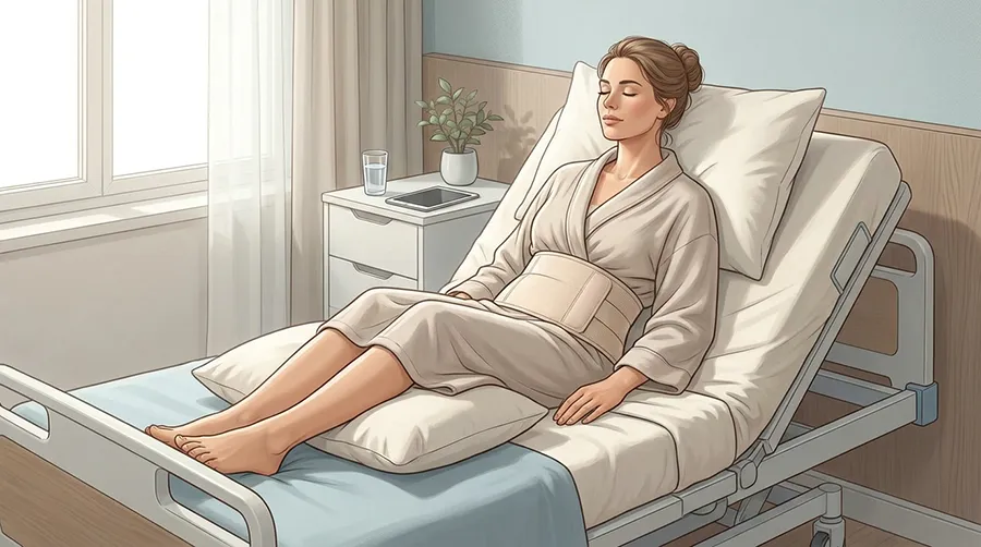 نحوه صحیح خوابیدن و استراحت بعد از جراحی زیبایی شکم